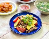 Hình bước làm 4 của món Thịt Bò Xào Khoai Tây Cà Chua