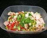 Foto del paso 1 de la receta: Ensalada de garbanzos con atún, pencas de apio y guindilla