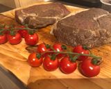 A picture of step 1 of Steak, chips & roast veg.