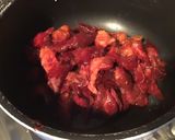 Une image de l'étape 1 de Compote de pêches de vigne au concentré de fruits et amandes.