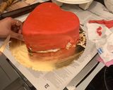 A picture of step 12 of Eggless chocolate cake with Fondant.