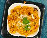 A picture of step 2 of Arrabiata sauce with penne 😋 pasta 🍝.