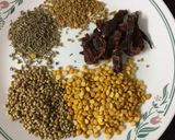 A picture of step 1 of Dondakaya stuffed (Tindora stuffed curry).