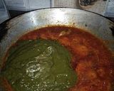A picture of step 12 of Palak paneer.