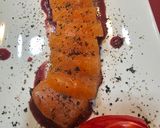 Foto del paso 2 de la receta: Sashimi de salmón con salsa de granada