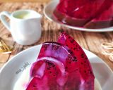 Foto langkah ke 7 dari resep Puding Buah Naga Lapis Coklat.