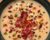 Selymes karfiolleves baconnel, csirkemellel (Fibriya sajtos) keto, GM recept fázis 2 fotója
