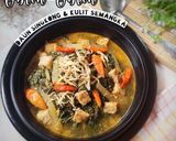 Foto langkah ke 4 dari resep 🍉 Oblok-Oblok Daun Singkong & Kulit Semangka 🍉.