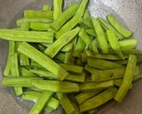 A picture of step 1 of Cluster bean kadhi (Ganvaar phalee kadhi).