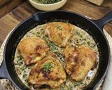 Fehérboros csirkepörkölt kakukkfűvel és gombával recept fázis 5 fotója