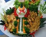Tumpeng Nasi Putih Sederhana langkah memasak 6 foto