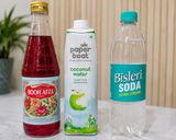 A picture of step 2 of Coconut Rose Mocktail.