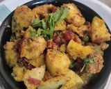 A picture of step 4 of Idli upma.