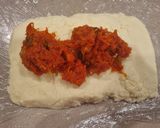 A picture of step 4 of Carrot Halwa Khoa Rolls.