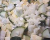 A picture of step 1 of Summer Squash, Sausage, and Onions.