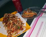 A picture of step 8 of Tawa bread pizza.