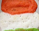 A picture of step 4 of Tricolour Veggies Dosa Healthy Breakfast / Snack Recipe for Independence day.