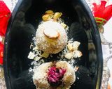A picture of step 4 of Desiccated coconut and Beetroot Laddu.