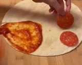 A picture of step 1 of Hawaiian pizza waffle / pizza flip.