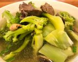 Hình bước làm 3 của món Canh súp lơ lòng mề gà