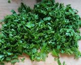 A picture of step 1 of Koral leaves bhaji.