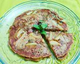 A picture of step 5 of Spanish Omelet with an Indian Twist.