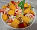 A picture of step 5 of Mango, Fruits and Shrimp Salad with Nuts.