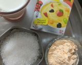 A picture of step 1 of Mango pudding.