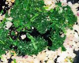 A picture of step 3 of Oats tikki with leafy vegetables.