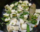A picture of step 2 of Raw Papaya-Coriander Stems Soup.