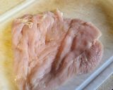 A picture of step 2 of Brad's Chicken Cordon Bleu.