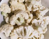 A picture of step 1 of Cauliflower with soya bean sauce.
