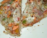 A picture of step 4 of Chessey bread sandwich.
