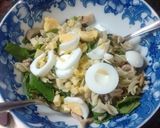 Foto del paso 4 de la receta: Ensalada de pollo, pasta y champiñones frescos