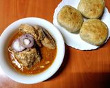 A picture of step 3 of Sultani chicken korma & Rosemary buns.