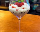 A picture of step 8 of Coconut and berries pudding with sago tapioca balls.