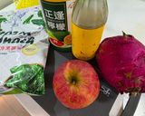清爽火龍果菠菜蔬果汁的食譜步驟1照片