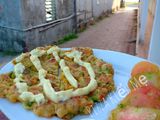 Pizza rau củ thịt sốt mayonnaise kiểu mẹ