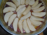 Tarta invertida de manzana