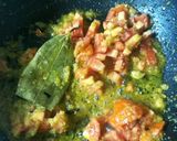 A picture of step 1 of Chingri Macher Malai Curry and doodh pulao.