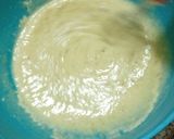 A picture of step 3 of Banana cake (without oven).