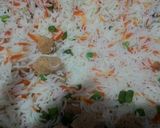 A picture of step 3 of Tri colour pulao.