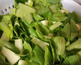 Hình bước làm 1 của món Canh cải thìa nấu thịt viên