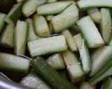 A picture of step 2 of Bottle gourd & Ridge gourd pickle.