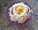 A picture of step 1 of Pakoda kadhi.