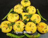 A picture of step 3 of Rukhi Dhokla.