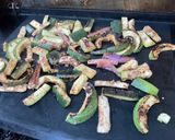 Une image de l'étape 12 de Duo de courgettes et aubergine chinoise aux gingembre et épices.