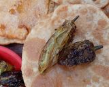A picture of step 4 of Aloo Poori with khatti mirch.