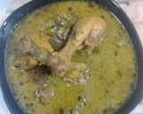 A picture of step 5 of Chicken Haryali.