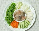 Hình bước làm 1 của món Nộm Mực Rau Củ 오징어 초무침